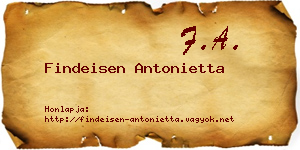 Findeisen Antonietta névjegykártya